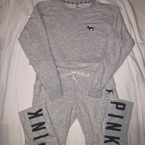 PINK Sweatpants Set